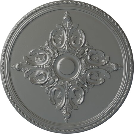Ekena Millwork Milton Ceiling Medallion (Fits Canopies up to 7 7/8"), Hand-Painted Silver, 40 5/8"OD x 1 3/4"P CM40MISLS